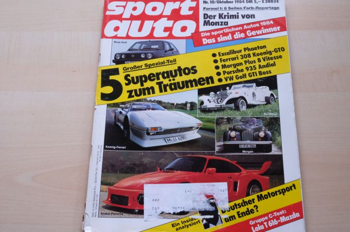 Deckblatt Sport Auto (10/1984)